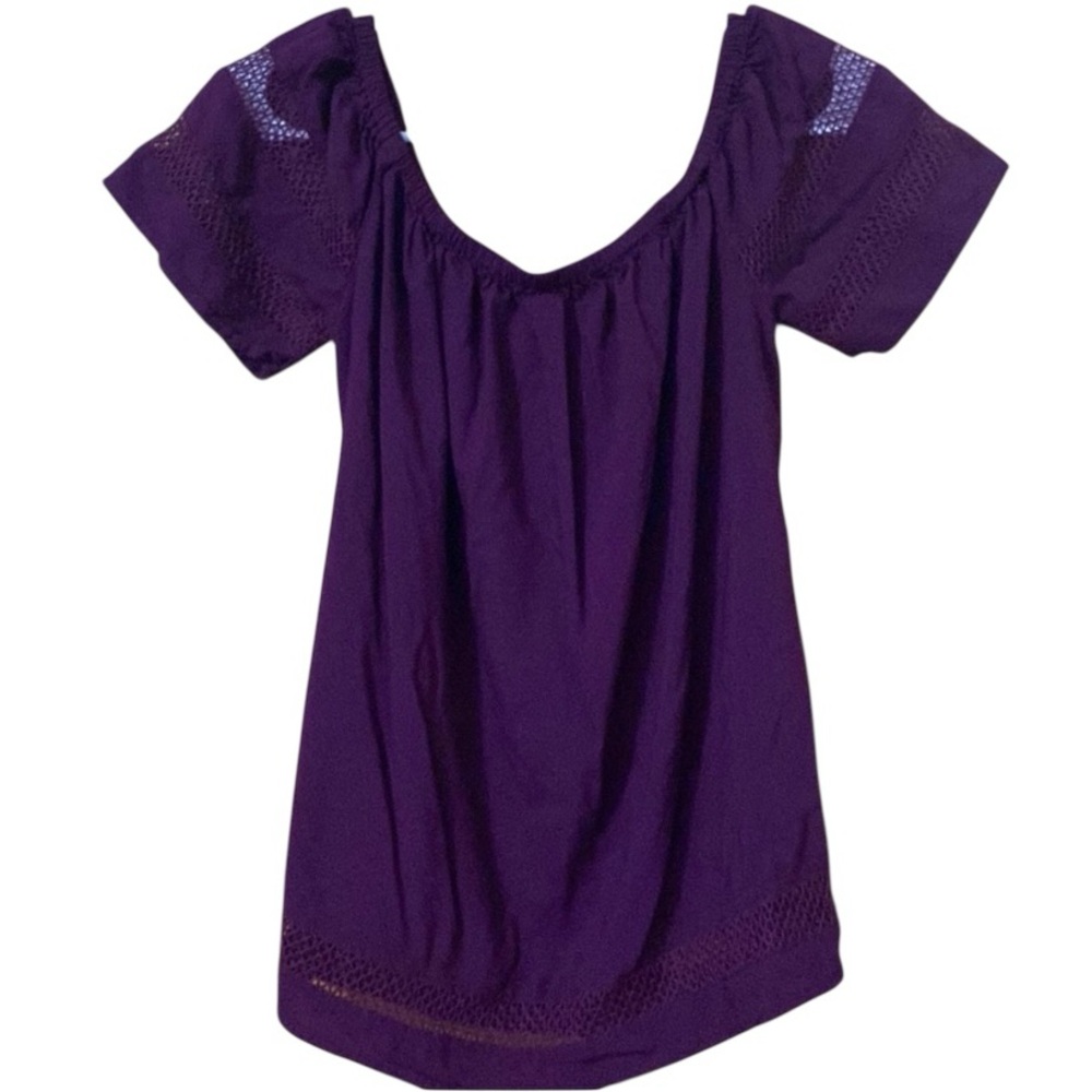 SO Plum Colored Dressy Top Medium